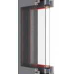 NH NOVA 110 BRIDGE CUT WINDOW SCREEN WITH EXTERNAL DOOR OPENING